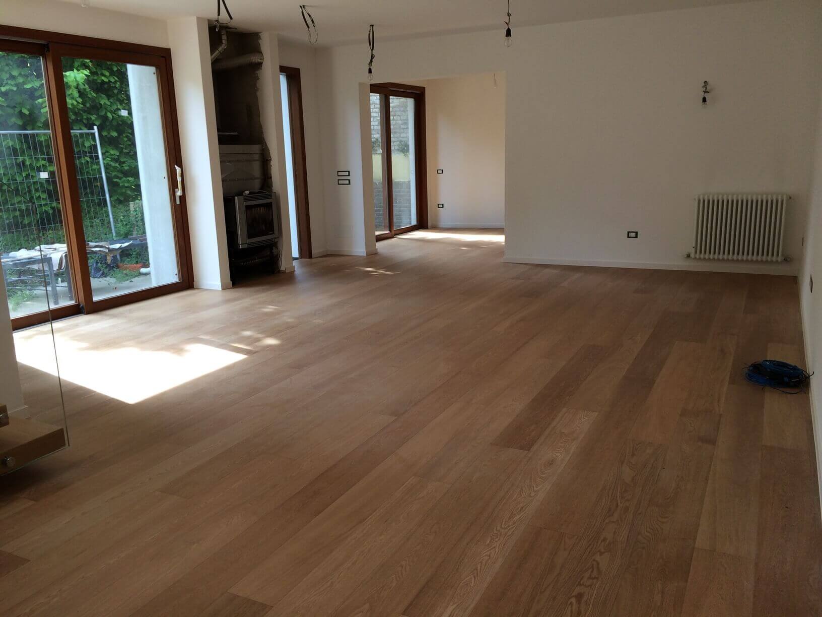 Pavimento in legno installato