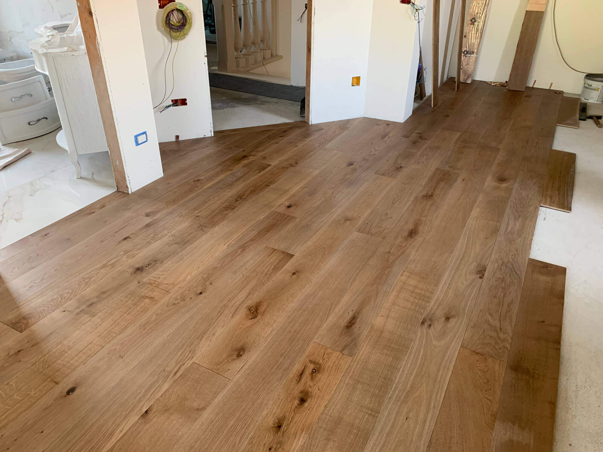 Pavimento in fase di restauro